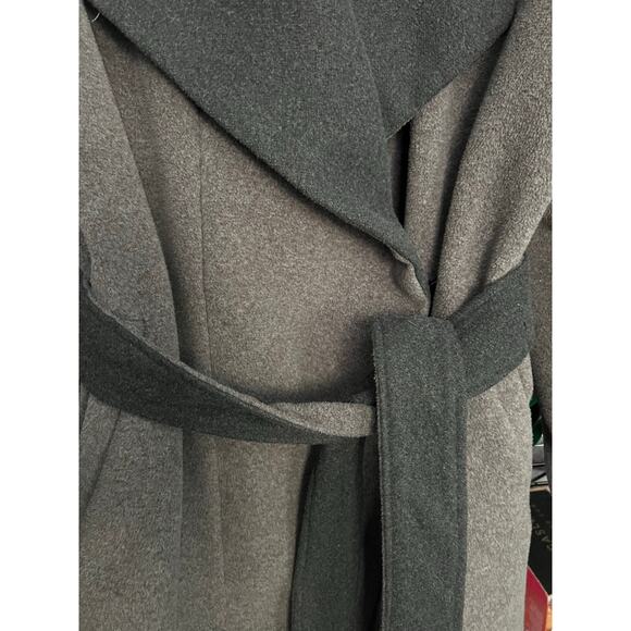 A NEW DAY WOMENS SHAWL COLLAR WRAP 3/4 COAT GRAY SIZE XL PRE OWNED - Picture 3 of 5